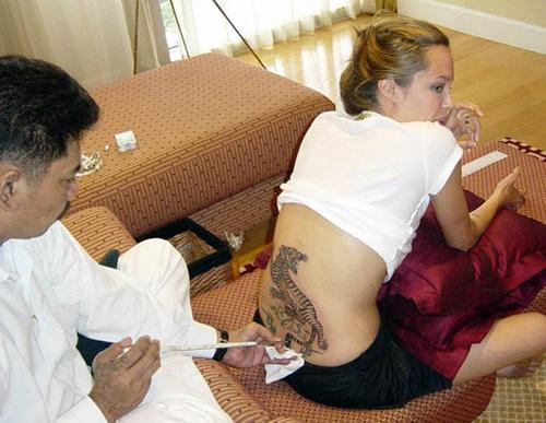 Новые и старые татуировки звёзд