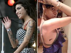 Новые и старые татуировки звёзд