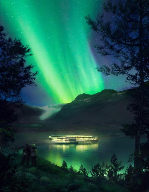 Проект необычного отеля на солнечных батареях Норвегии