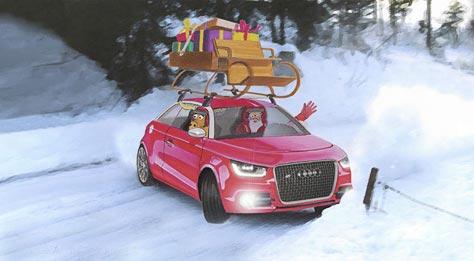 Конструкторы ведущих автокомпаний спроектировали средства передвижения для Санта-Клауса