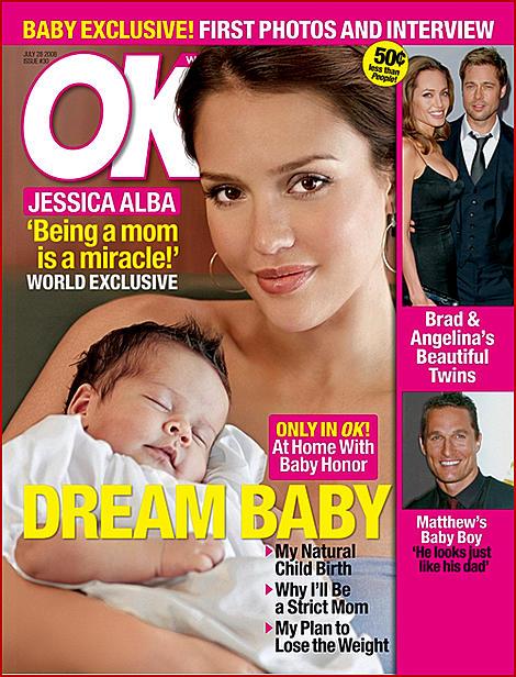 Онор Мари Уоррен 1,5 миллиона долларов 7 июня 2007 года Джессика Альба, родила дочку. Для 26-летней Альбы и 28-летнего Уоррена этот ребенок стал первым. Джессика стала женой Кэша всего за несколько недель до рождения дочки. Альба и ее муж Кэш Уоррен долго не соглашались продавать фотографии ребенка. Однако молодые родители все-таки продали эксклюзивное право журналу «OK!».