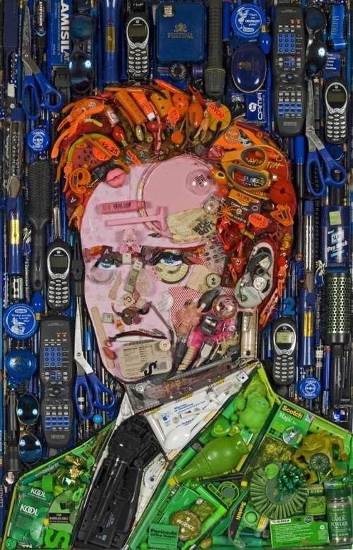 Портреты звезд из вторсырья