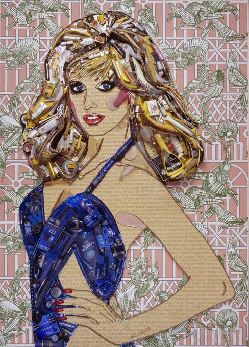 Портреты звезд из вторсырья