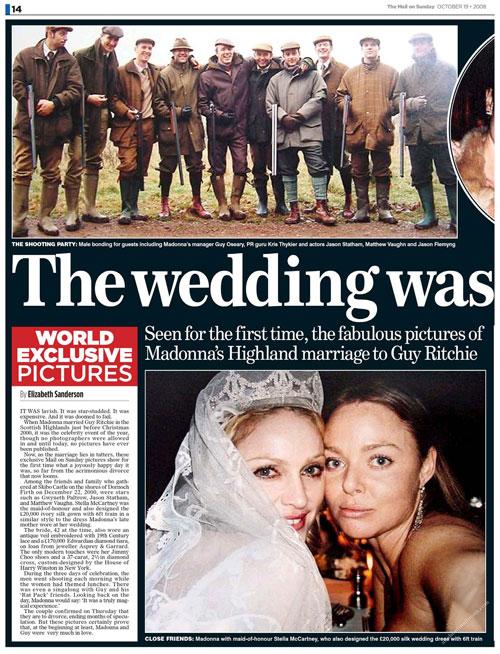 Опубликованы фото с засекреченной свадьбы Мадонны