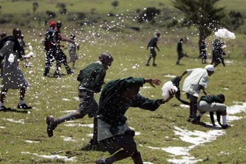Чудо  или знамение: в экваториальной Кении выпал снег