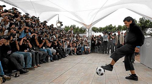 Марадона   сыграл мини-матч с Кустурицей