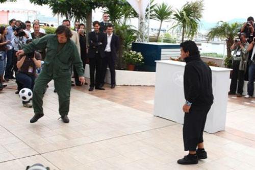 Марадона   сыграл мини-матч с Кустурицей