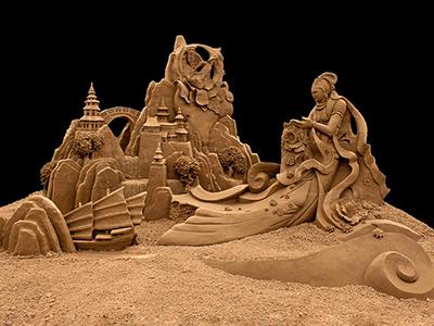 Скульптуры из песка от чемпиона мира по песочному искусству