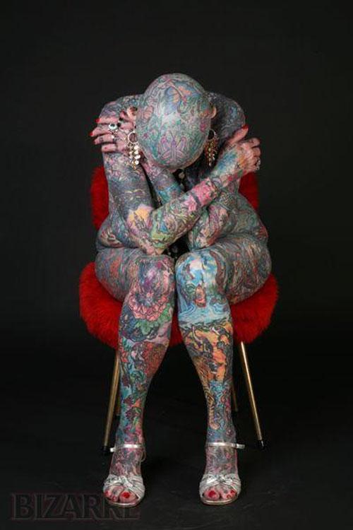 Татуированная пенсионерка шокировала берлинский фестиваль тату