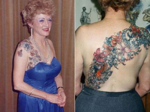 Татуированная пенсионерка шокировала берлинский фестиваль тату