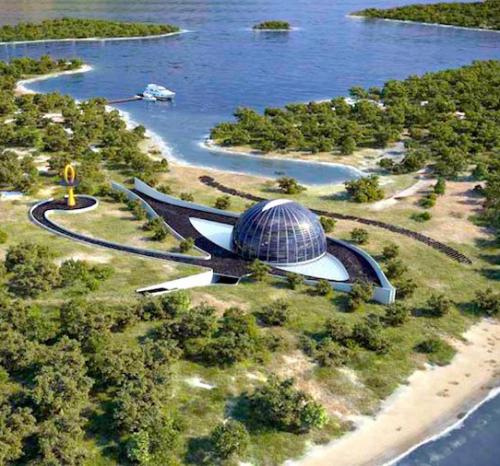 Экодом для Наоми Кэмпбелл в виде глаза