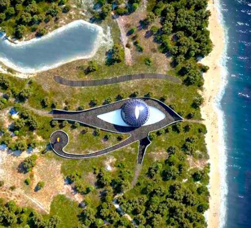 Экодом для Наоми Кэмпбелл в виде глаза