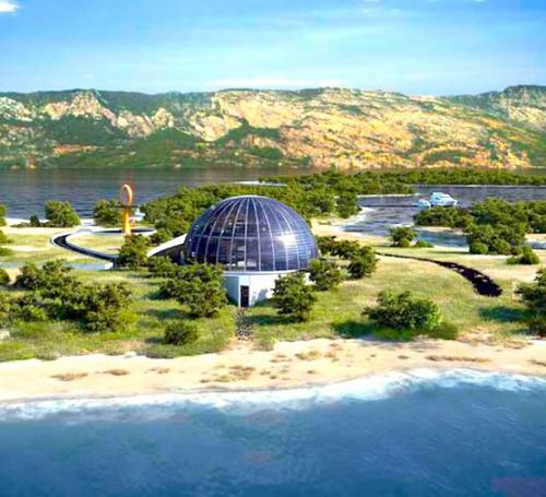 Экодом для Наоми Кэмпбелл в виде глаза