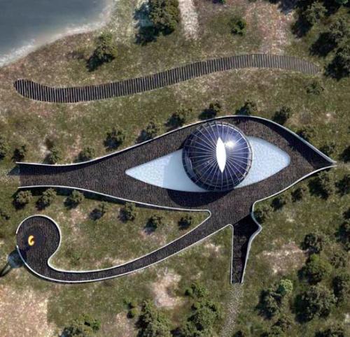 Экодом для Наоми Кэмпбелл в виде глаза