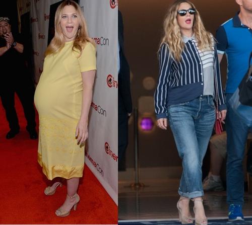 Формы знаменитостей до и после родов