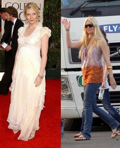 Формы знаменитостей до и после родов