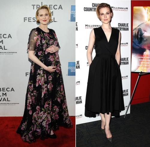 Формы знаменитостей до и после родов