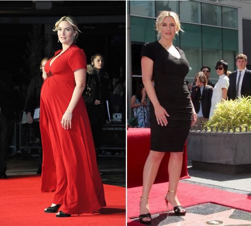 Формы знаменитостей до и после родов