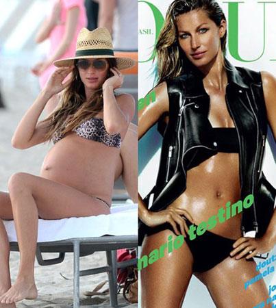 Формы знаменитостей до и после родов