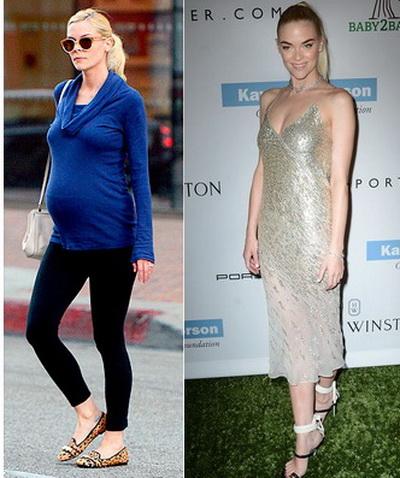 Формы знаменитостей до и после родов