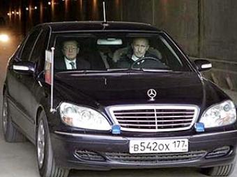 Президент Путин катая премьера Зубкова нарушил ПДД (ФОТО)