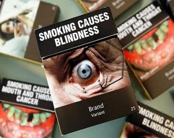 В Австралии начали продавать сигареты в страшных пачках