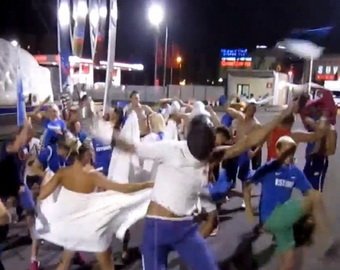 Эстонские спортсмены станцевали Harlem Shake  на Универсиаде