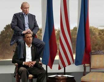 В Сети появилось видео, в котором Обама убегает от Путина