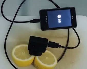 В сети появилось видео зарядки телефона с помощью … лимона!