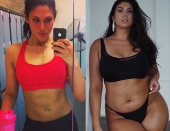 26-летняя фитнес-модель поправилась на 6 размеров, чтобы стать plus-size