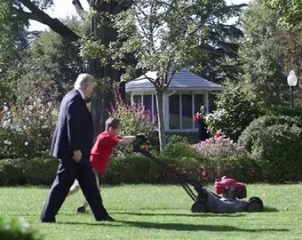 Трамп нанял в Белый дом 11-летнего газонокосильщика (ВИДЕО)