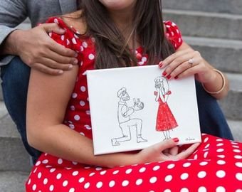 Мужчина сделал предложение возлюбленной, выдав свой рисунок за картину Пикассо