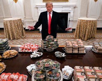 Трамп заказал для приема в Белом доме гамбургеры и картофель фри