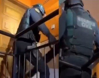Испанские спецназовцы с трудом выломали дверь и насмешили интернет-пользователей