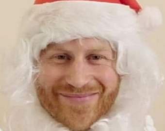 Принц Гарри в костюме Санта-Клауса поздравил детей  с Рождеством
