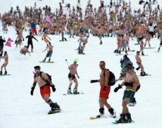 Голые лыжники попали в Книгу рекордов Гиннесса