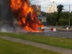 На Каширском шоссе взорвалась "ГАЗель"