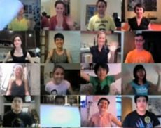 Видеоклип, записанный фанатами на вебкамеры