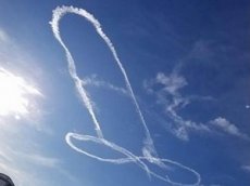 Пилотов накажут за нарисованный в небе пенис