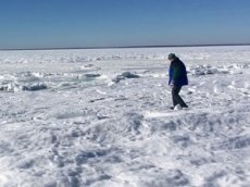 Житель США снял на видео "замерзший" океан