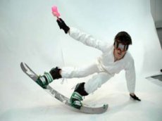 Американский художник пишет картины сноубордом