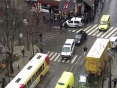 Первое видео с места теракта в Бельгии