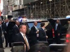 Появление Обамы в Нью-Йорке