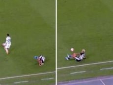 Изображавший муки после столкновения футболист внезапно «исцелился»