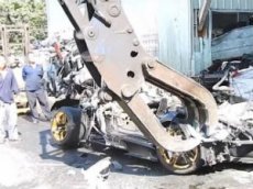 Lamborghini автонарушителя показательно уничтожили на Тайване