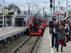 Супердавка в электричке на Химки