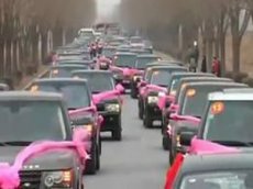 Cвадебный кортеж из 50 Range Rover