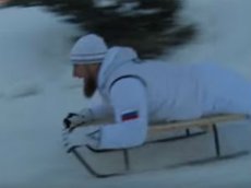 Рамзан Кадыров прокатился на санках