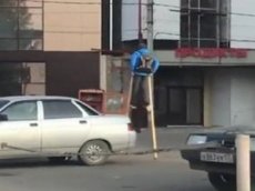«Трехметровый» мальчик попал на видео в Пятигорске
