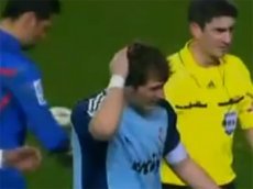 Болельщик попал бутылкой в голову Касильяса